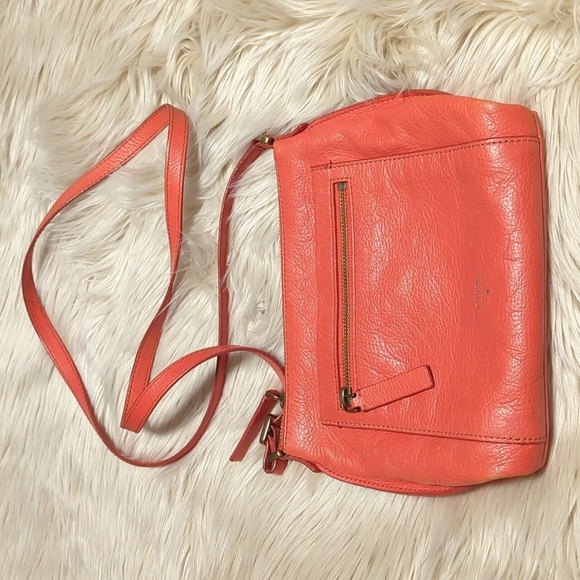 Fossil Handbags - Orange fossil crossbody purse